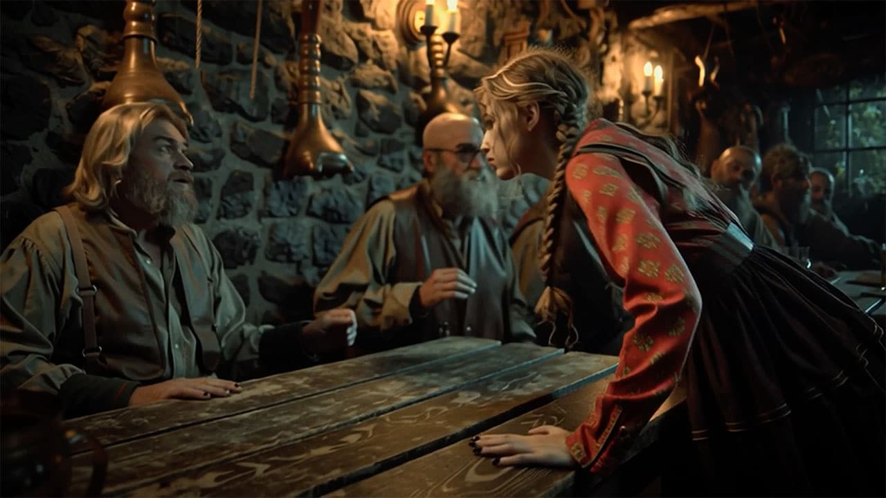 Isla tells off men in the tavern